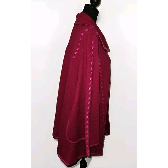 NWT! Patricia Nash Sleeved Cape Clasp Sweater Shawl Jacket~ Pink Sz XS/SM $99 - Picture 5 of 13